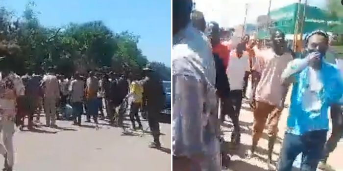 Isiolo Residents Protesting Poor Roads Disrupt Traffic