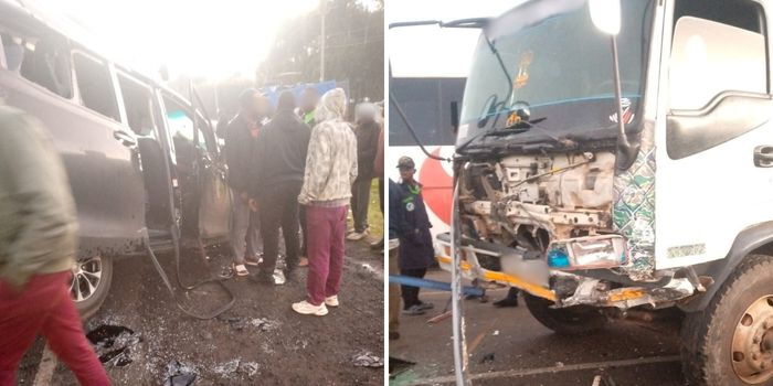 Several Injured After Van Rams Into Lorry on Nairobi-Nakuru Highway