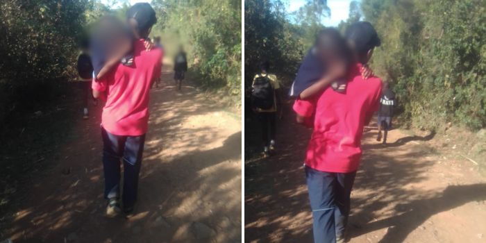 Uasin Gishu Teacher Warms Hearts After Walking for Several Kilometres to Save Collapsed Pupil